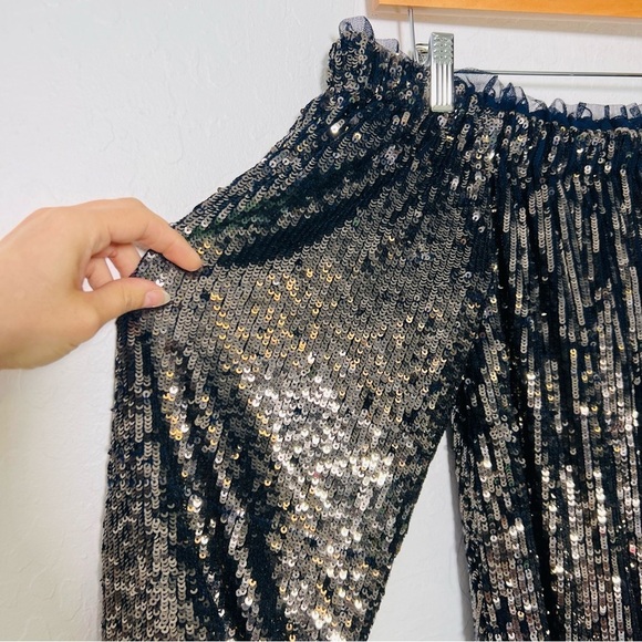 Free People NWT Emilia Sequin Dress Blue Medium - Picture 7 of 15